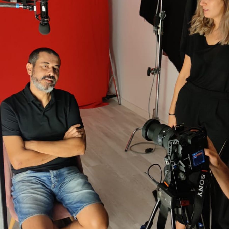 Alberto Pareja, David Pareja and Antonio Garcia Jiménez during a shoot