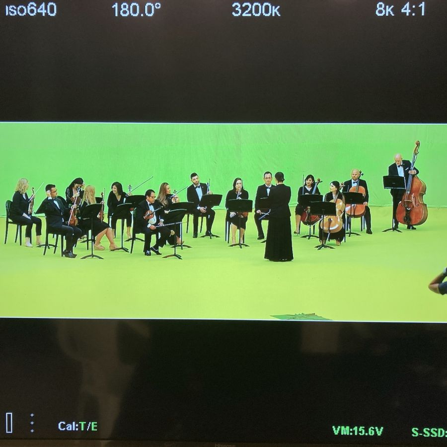 Grabación de una orquesta real