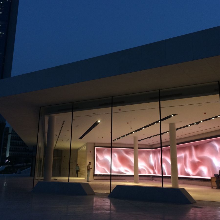 Vista general del espacio donde se ubica la instalación audiovisual