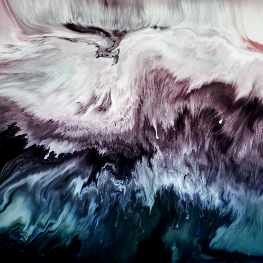 Textura de pintura en movimiento empleada para las transiciones